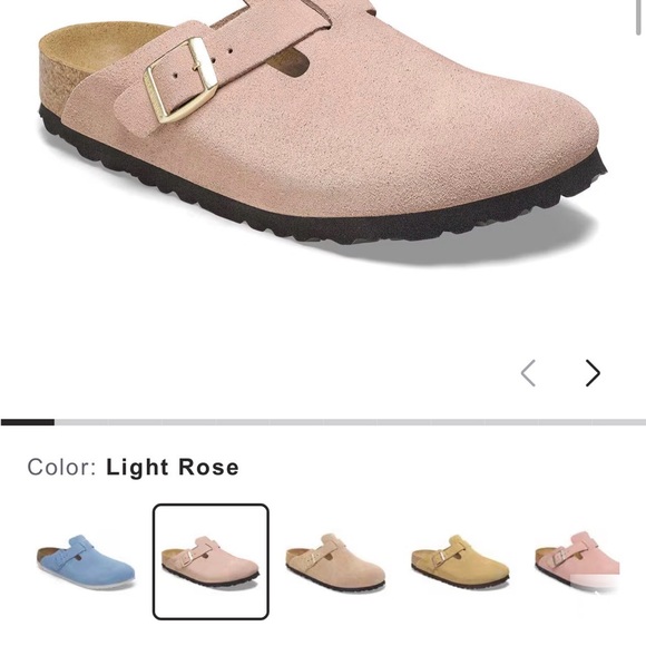 Birkenstock Boston Clog Suede Slip-On Comfort Size 41 Light Rose - Picture 6 of 14